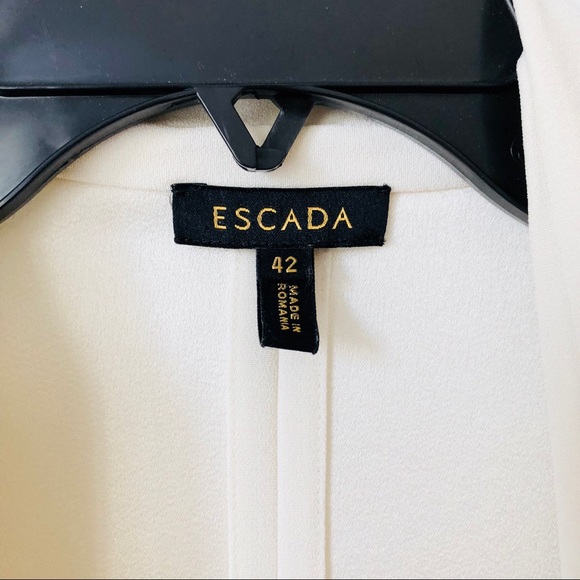 White Silk Escada Shift Dress Like New! - Picture 6 of 8